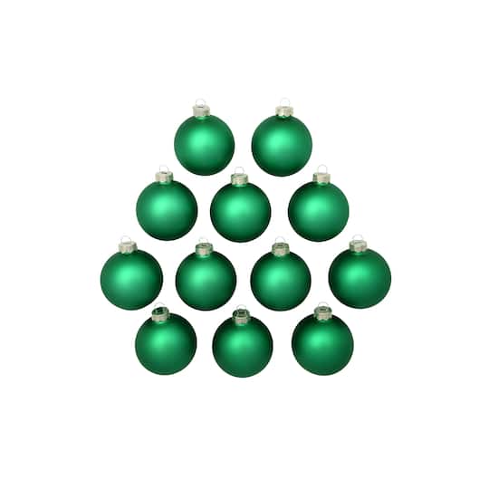 Whitehurst 12ct. 2.75" Matte Glass Ball Ornaments